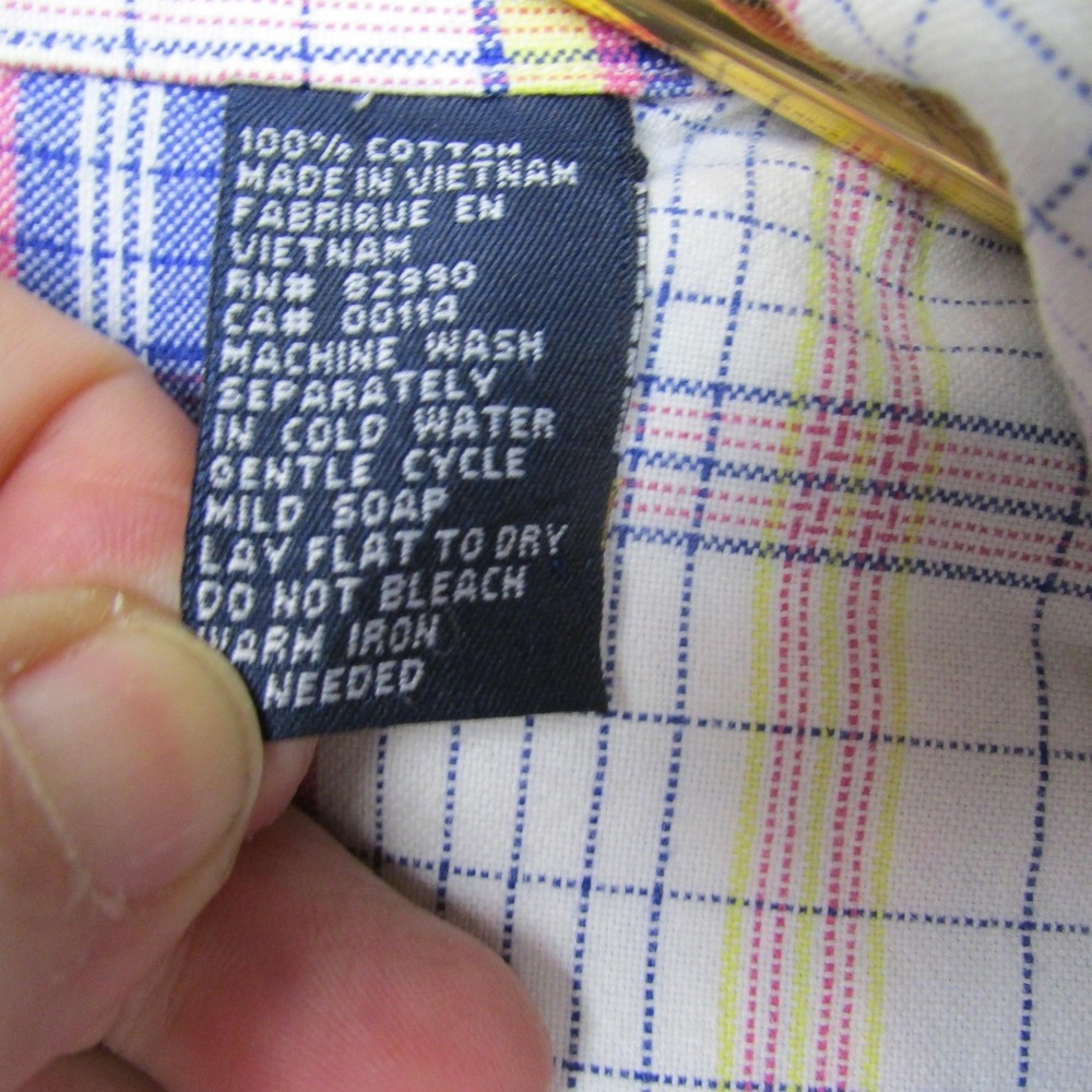 Siegfried & Company Shirt Mens Large Multicolor Plaid Short Sleeve Button Front - Picture 5 of 8